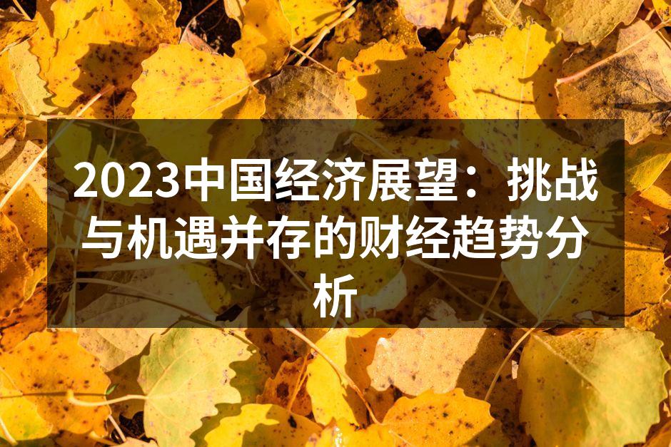 2023年中国经济分析图